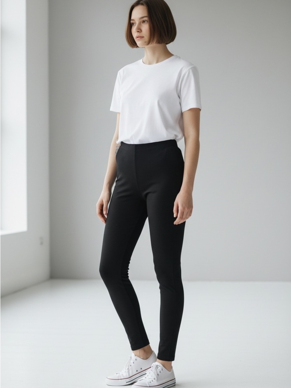 Simply Vera Vera Wang Black High-Rise black leggings